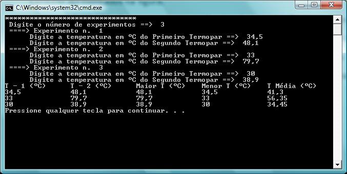 Figur 27 presentção do console resultnte d execução do lgoritmo. Exercícios Propostos : Elbore um lgoritmo que receb como entrd dois vetores e B cujos elementos são números inteiros.