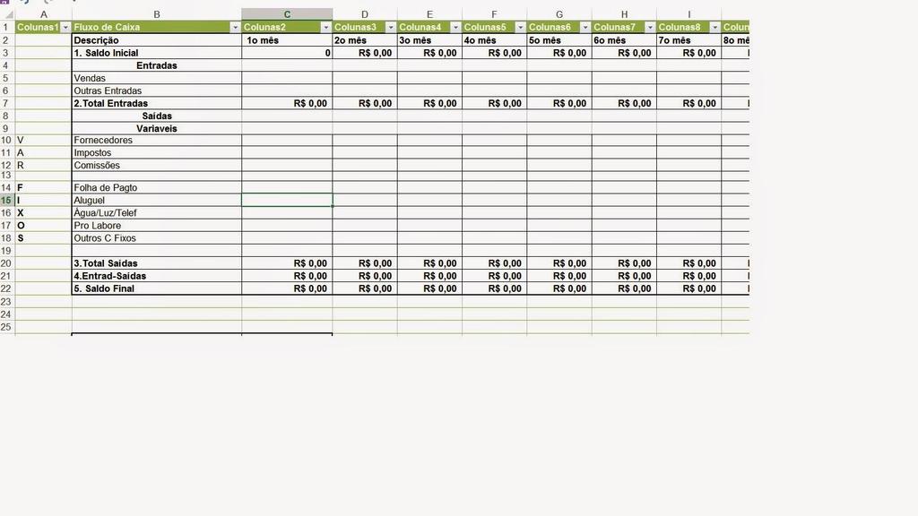 Fluxo de Caixa - Excel 33