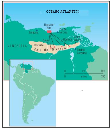 54 Figura 3.2. Localização geográfica da Faja del Orinoco. (www.slb.com) Segundo Fiorillo (1983) a Faja Petrolífera del Orinoco é a fronteira sul da Bacia Leste Venezuelana.