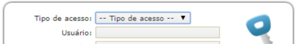 ao lado direito da página ; Você será direcionado ao ambiente de autenticação do portal.