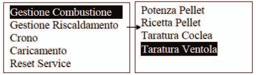 MODE D'EMPLOI MENU GESTION COMBUSTION Menu permettant de modifier les paramètres de combustion du système. Celui-ci est constitué de quelques sous-menus.