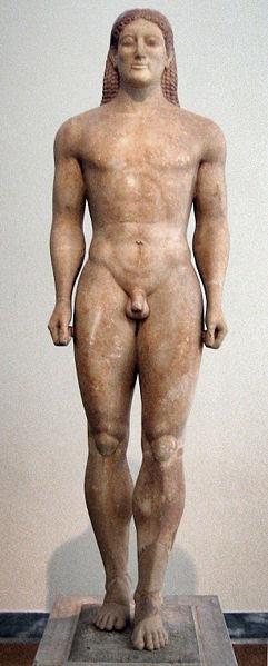 ARTE, 2 Ano do Ensino Médio Arte Grega Escultura, Mitologia e Teatro O Kouros Kroisos, 530 ac / No Período Arcaico, os gregos começaram a esculpir, em mármore, grandes figuras de homens.