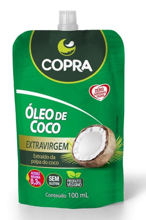 No embalo desse mercado, a Copra disponibiliza o produto, nas embalagens de vidro com 500ml e 200ml, no sachê com 5ml, que pode ser levado a academia, para potencializar os efeitos dos treinos, e,