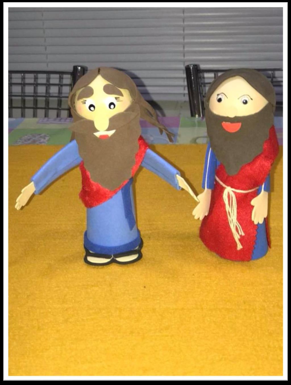 Boneco Jesus em duas versões, feitos com cone de