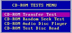 CD-ROM e às funções de áudio da placa de som. Na figura 28 vemos o menu de testes do drive de CD-ROM. Para a maioria dos usuários, apenas os três primeiros testes serão de interesse.