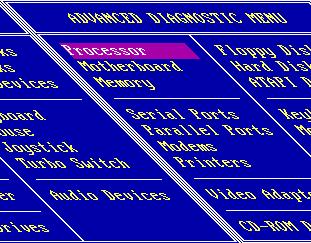 Figura 12 Menu para os testes de hardware do PC-Check.