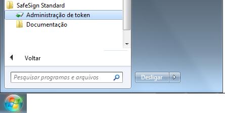 programas > SafeSign Standard > Administração de Token.