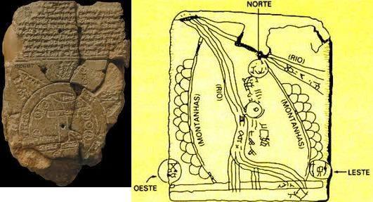 O mapa mais antigo que se tem notícia é o