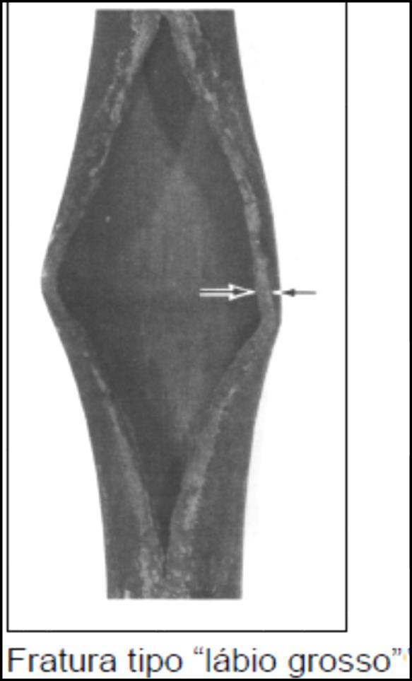 FRATURA INTERGRANULAR, QUE OCORREU LENTAMENTE, AO