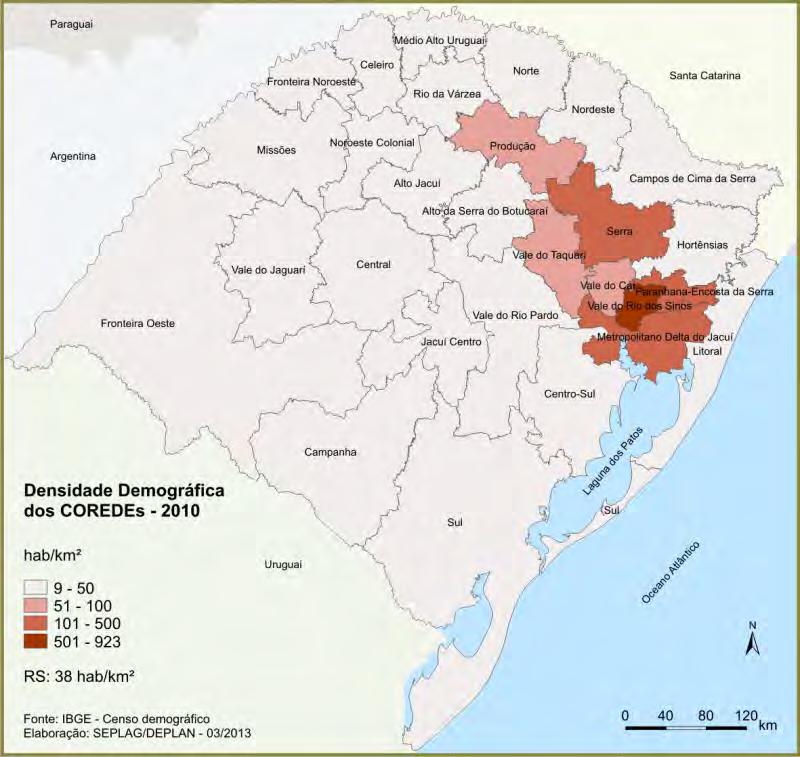 RIO GRANDE DO SUL E DENSIDADE DEMOGRÁFICA