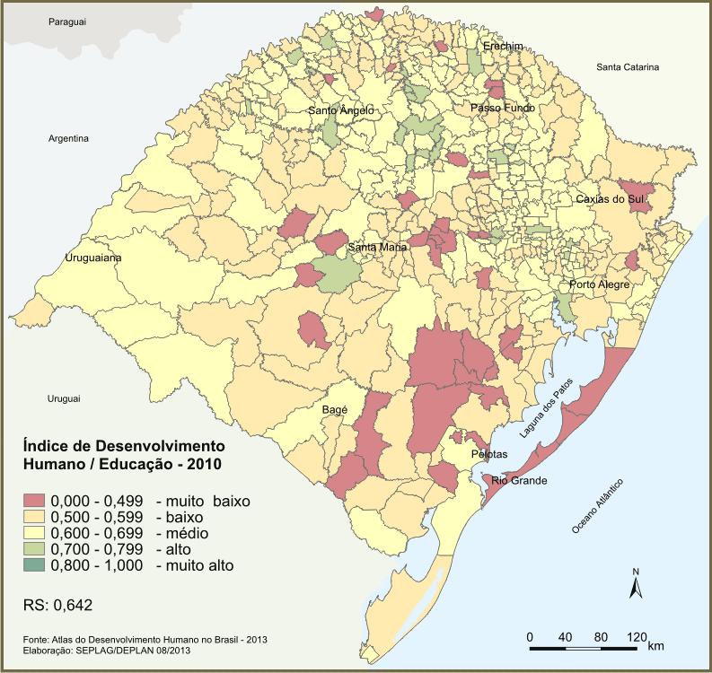 RIO GRANDE DO SUL E IDHM EDUCAÇÃO Atlas