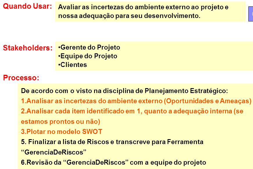 Ameaças (SWOT) Saiba mais em: http://rdribeiro.blogspot.com.