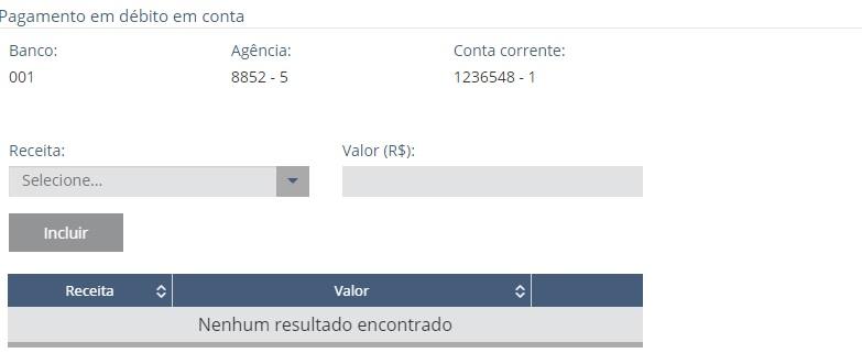 Fig.5 Após o preenchimento dos dois campos citados anteriormente, o usuário deve clicar no botão Incluir para