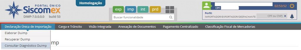 Observação: Neste primeiro momento o sistema não permite a consulta ou recuperação de Duimp por parâmetros.