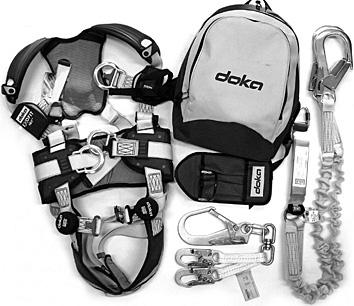 Kit de segurança Doka 3,6 583022000 Doka personal fall-arrest set Atenção às instruções de serviço!