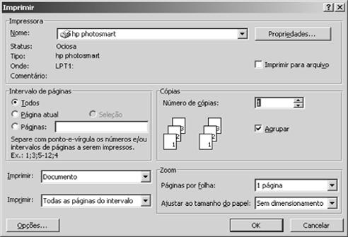 5 imprimir a partir do computador A impressora pode ser usada com qualquer aplicativo de software para PC com Windows ou Macintosh que permita imprimir.