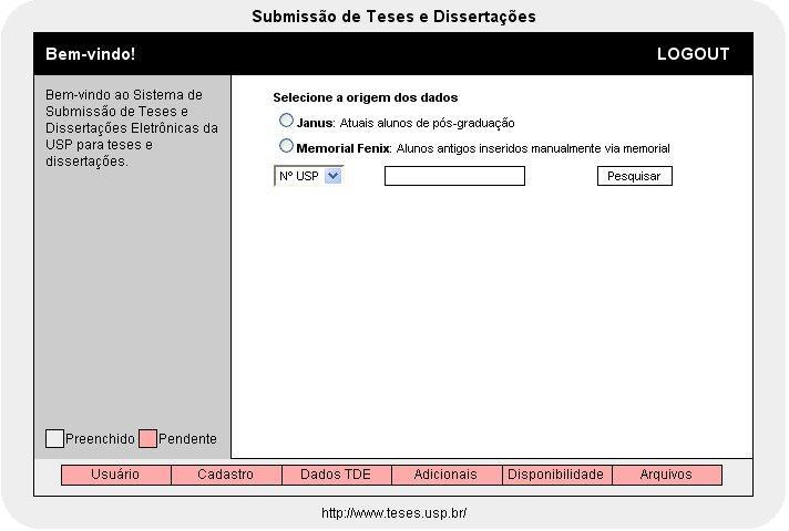 2. Apresentação do Sistema A página inicial do sistema de submissão contém algumas informações úteis durante o processo de submissão. Esta página é exibida assim que o login é realizado com sucesso.