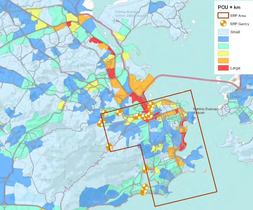 Viajante quilômetro por Dia (2011) e por Área - Número de viagens relacionadas ao ERP