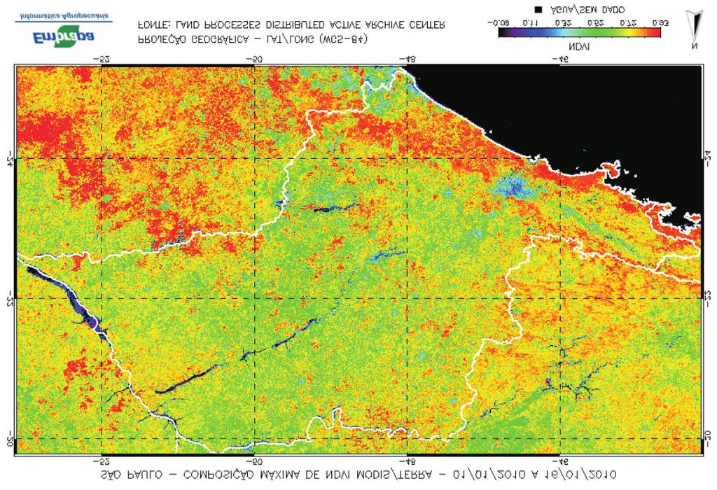 Desenvolvimento do Banco de Produtos MODIS na Base Estadual Brasileira 5 Nome da Imagem: MOD13Q1.20100101.250m_16_dias_ NDVI_SP.