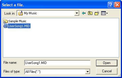Transferindo arquivos MIDI incluindo Música Transferindo dados MIDI do computador para o instrumento Dependendo do instrumento e do sistema operacional do computador, as indicações de menu e de telas