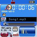 4.2 Modo de música ODYS MP3-Player X26 Vista geral do visor No visor são apresentadas várias informações sobre o título de música tocado, o tempo decorrido e as configurações do sistema.