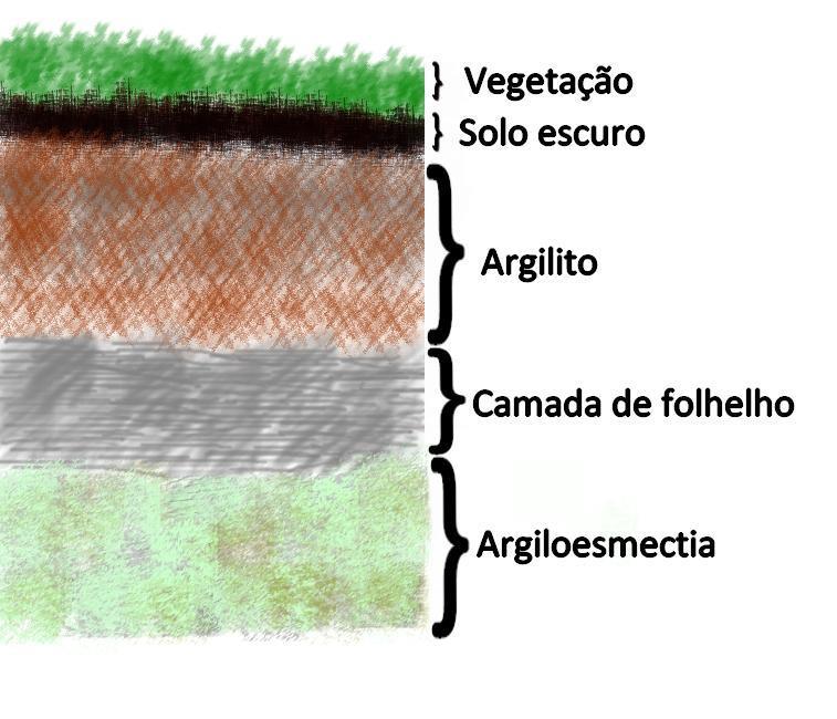 Perfil do solo baseado em observação do local.