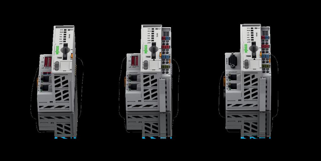CONTROLADORES WAGO Robustez e eficiência Programável com e!cockpit (CODESYS 3) e CODESYS 2 Controladores da Linha 8xx Controladores da Linha PFC Desempenho e disponibilidade ideais.