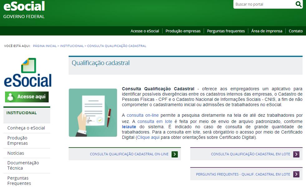 Cadastro NIS Empresa pelo Conectividade Social ou numa agência da CAIXA (coluna 21); Para o registro do empregado5, apresenta divergência no CPF do