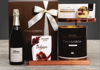 cod: 132169 POLI 2 ESPUMANTES ARGENTINA MUMM BRUT 1 TRUFAS DE CREME BRULEE BELGA