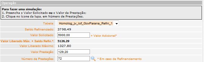 14 Exemplo 2: Refinanciamento 1ª Etapa: Instrução de Preenchimento e validação da Proposta João de Sousa 5.000,00 XXX.XXX.XXX-XX XX 72 129,20 X,XX% XXXXX-XXXX Joao.sousa@provedor*.com.