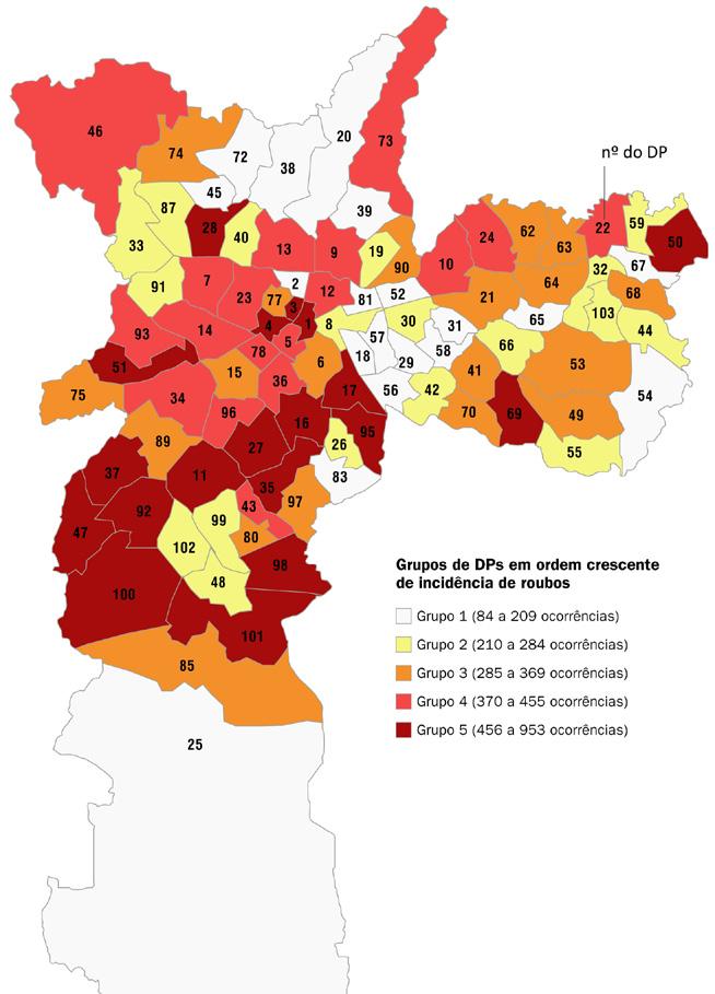 O que os dados revelam OCORRÊNCIAS DE ROUBOS