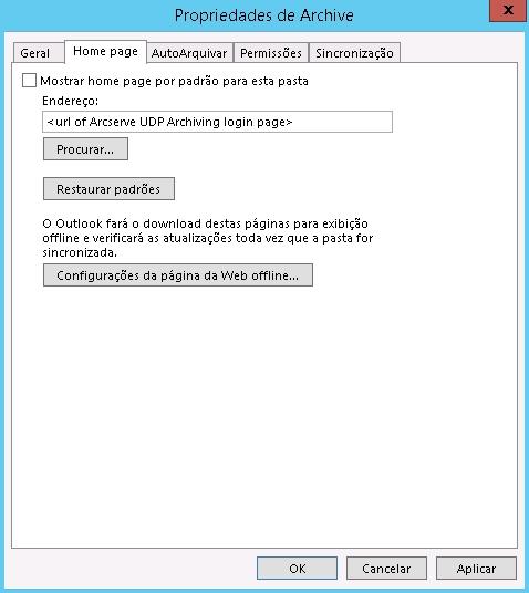 Funcionários Como acessar o UDP Archiving usando o Outlook Os funcionários podem acessar o UDP Archiving diretamente por meio de uma pasta do Outlook. Siga estas etapas: 1.