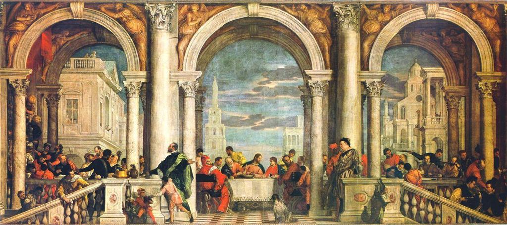 Em 1573, Veronese é confrontado pela inquisição por conta de sua obra A Ceia na casa de Levi.