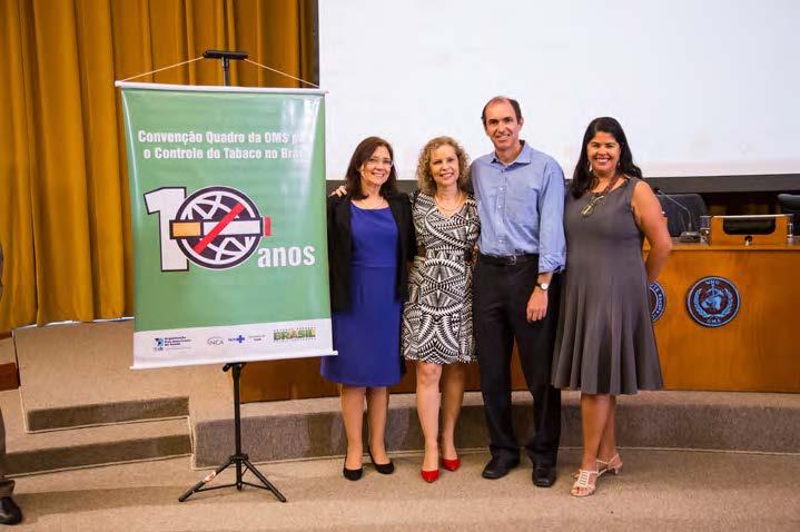 Cantarino do Centro de Tratamento do Tabagismo/INCA; Cristiane Vianna da The Union; Rosa Vargas e Erica Cavalcanti Rangel ambas da Conicq; Monica Andreis da ACT Promoção da Saúde; Letícia Casado da