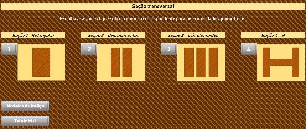 Informados os valores acima comentados, a planilha retorna as informações de todas as dimensões do modelo, quantitativo em metros lineares de cada componente da tesoura e o comprimento de flambagem