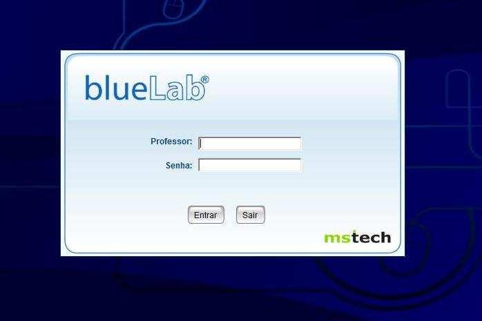 Efetuando Login no BlueLab O BlueLab é uma ferramenta que possibilita ao professor dar uma aula mais rica, com mais recursos e interatividade na sala de informática do Acessa Escola.