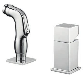 Concealed Toilet/Bidet Mixer With Shut-Off Shower Mitigeur Encastré Bidet/Toilette Avec Douchette Shut-Off Monomando Empotrar Bidet/Inodoro Con Ducha Shut-Off QUAD120