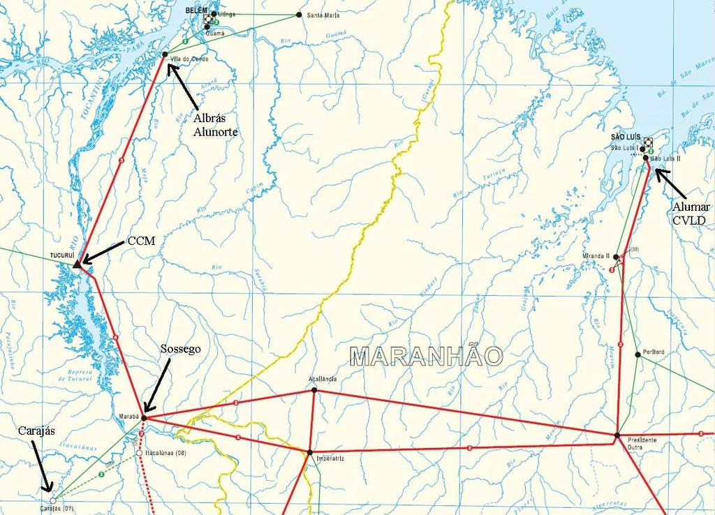 4 F E R R A M E N T A C O M P U T A C I O N A L Figura 4.9 Sistema Elétrico da Eletronorte próximo a SE ALBRÁS 4.