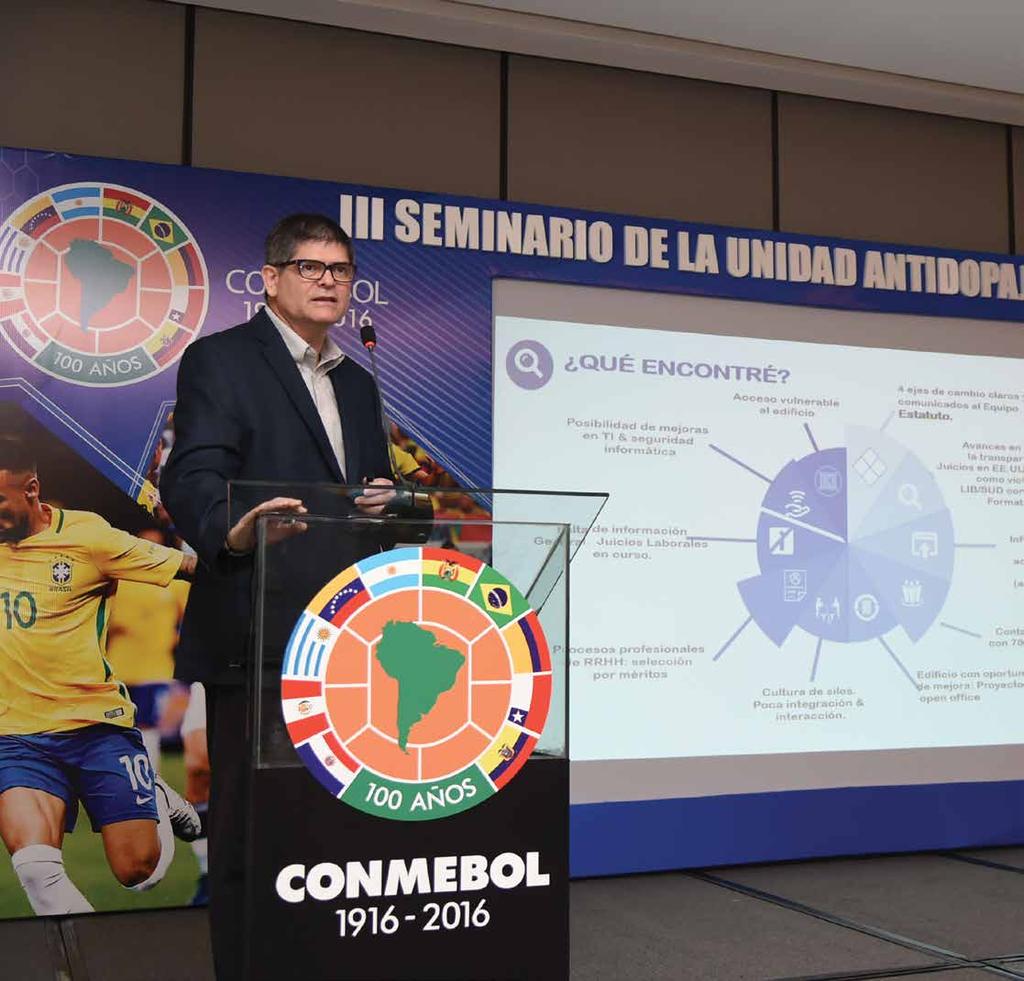 SECRETARIA GERAL O Secretário Geral é nomeado pelo Presidente da CONMEBOL com a aprovação do Conselho.