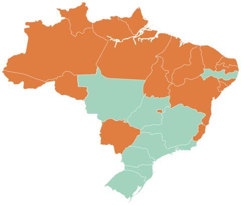 Gerais Sul Rio de Janeiro Curitiba, Londrina, Blumenau, Passo Fundo e Porto Alegre Rio de Janeiro Paraná Rio de Janeiro São Paulo Minas Gerais Belo Horizonte e Uberlândia Santa Catarina Centro-Oeste