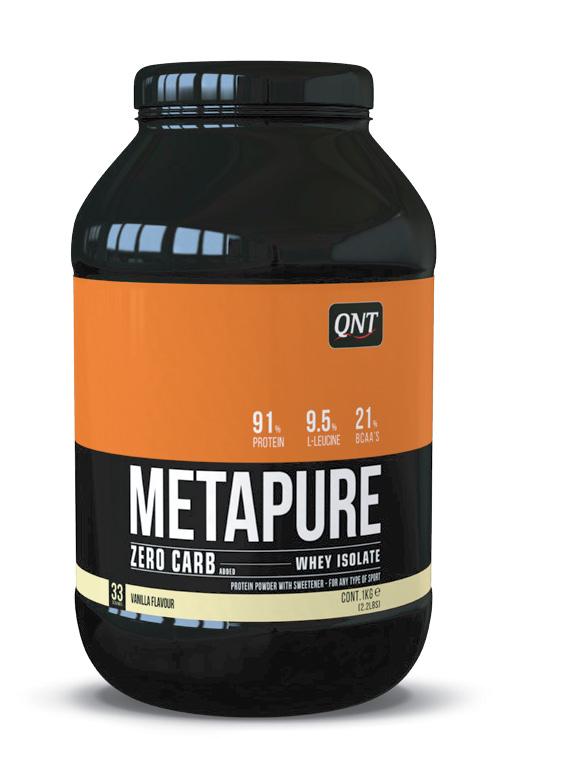 METAPURE 100% ISOLADO METAPURE DRINK 100% ISOLADO 3 Suplemento protéico para atletas Proteina Isolada de Soro de Leite, Aroma idêntico ao natural e edulcorante sucralose.