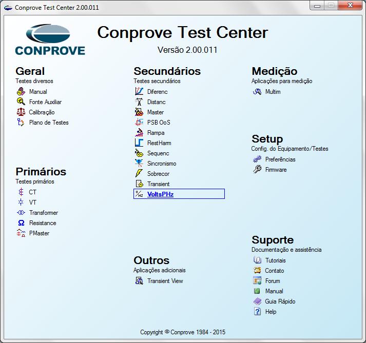 4. Ajustes do software VoltsPHz 4.