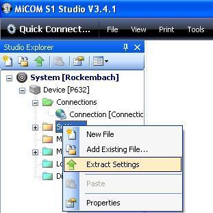 Comunicação com o relé AREVA P632 Figura 3 Primeiramente abre-se o MICOM S1 Studio e liga-se um cabo serial do notebook com o relé.