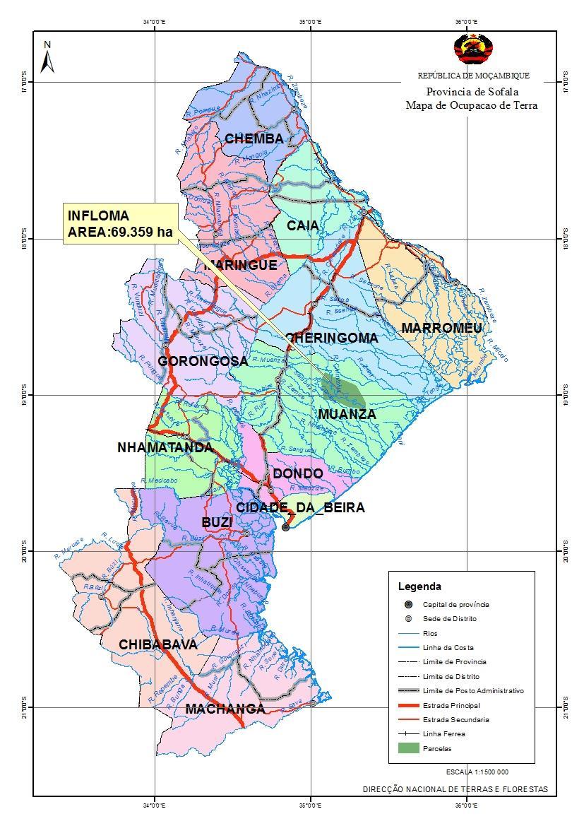 2. Mapas das Área ocupadas pelas