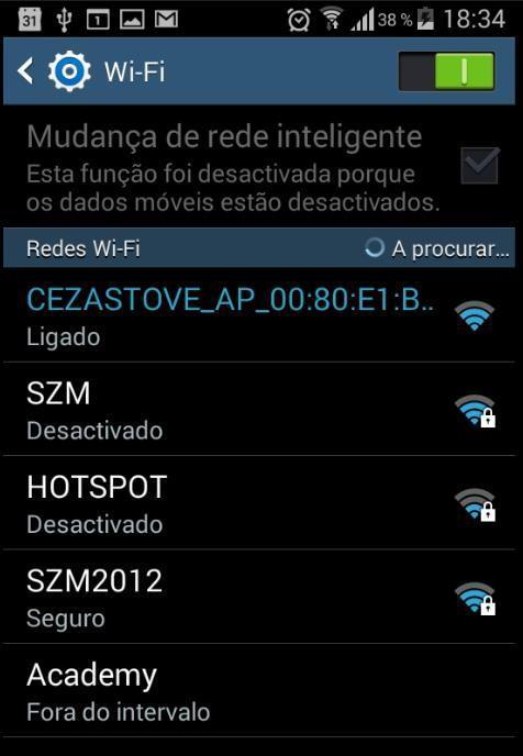 5.3 Instalação Módulo Wi-Fi Android Aceda à Play Store e efectue download e instalação da aplicação My Stove