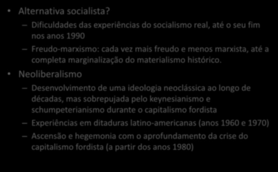 A crise do fordismo e a ascensão Alternativa socialista?