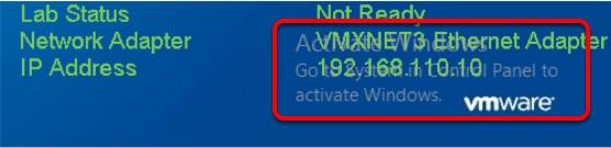 Prompt ou marca d'água de ativação Quando você iniciar o laboratório pela primeira vez, poderá ver uma marca d'água no desktop indicando que o Windows não está ativado.