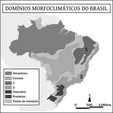 2) Observe os mapas a seguir. Eles apresentam regionalizações diferentes do espaço brasileiro. Complete o quadro com as características de cada uma delas.