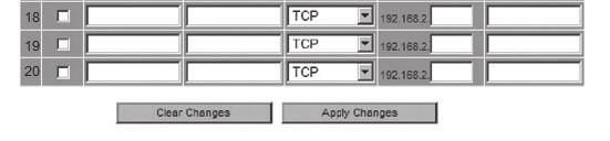 Defina o reencaminhamento de porta para <Client Port>. 3-1. Selecione a caixa de verificação <Enable> para marcar a porta selecionada. 3-2.