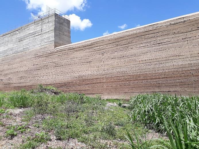 montante da barragem/vertedouro. Imagem 15.